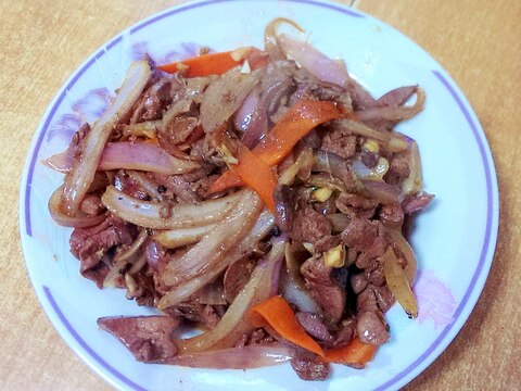 豚レバーと玉ねぎの炒め物